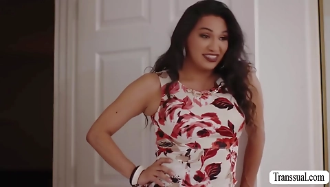 Skinny latina babe gets her ass fucked in a big cock