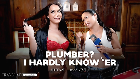 Busty latina shemale is giving a blowjob to her boyfriend