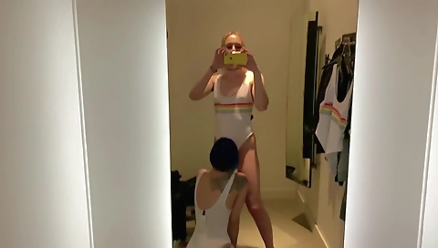 Petite trans girl with a big cock is fucked by a dude