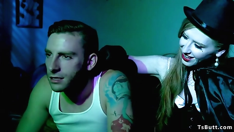 Shemale fucked stepbrother with anal and doggy style